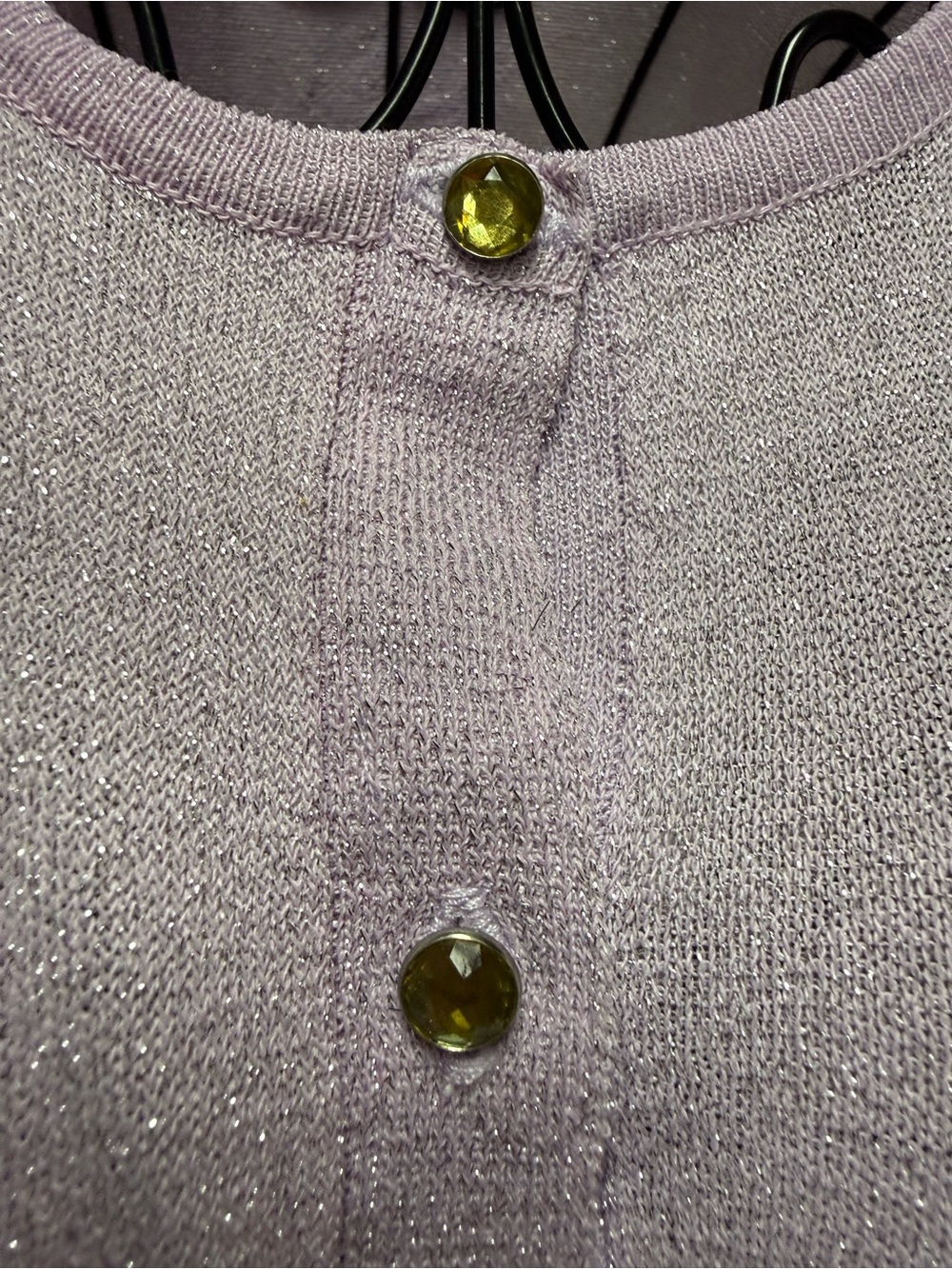 Cache Lilac Long-Sleeve Button Front Top Jewel Buttons Medium - Picture 7 of 8
